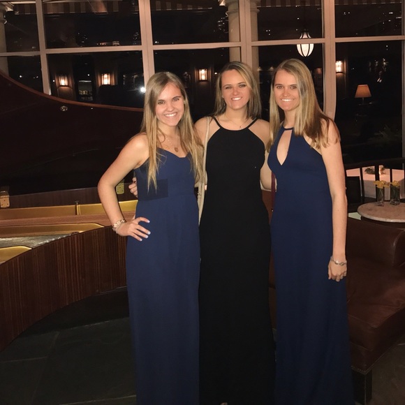 Calvin Klein High Neck Black Gown - Picture 5 of 5